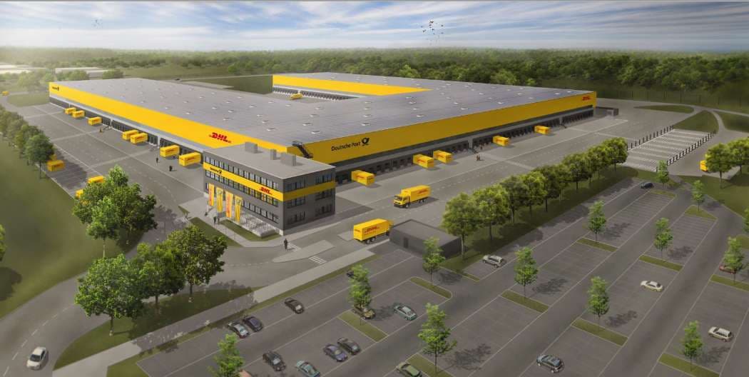 Neubau: DHL stellt Rohbau vor den Toren Berlins fertig