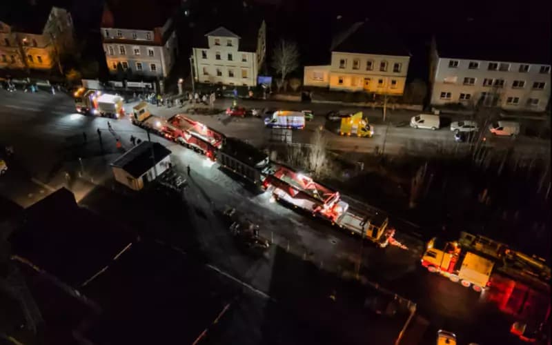 Spektakulärer Schwertransport: Transformator bewegt Oberfranken