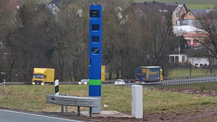 Maut-Säule bei Himmelkron installiert