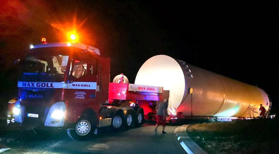 Schwertransporte rollen durch Bitburg und die Eifel nach Trier