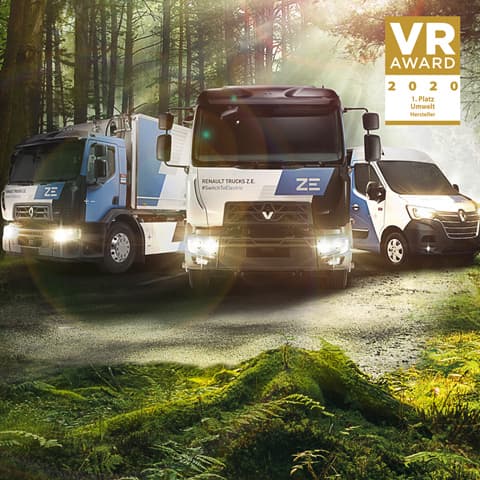 RENAULT TRUCKS VOLLELEKTRISCHES PORTFOLIO GEWINNT UMWELTSCHUTZ-AWARD DER VERKEHRSRUNDSCHAU