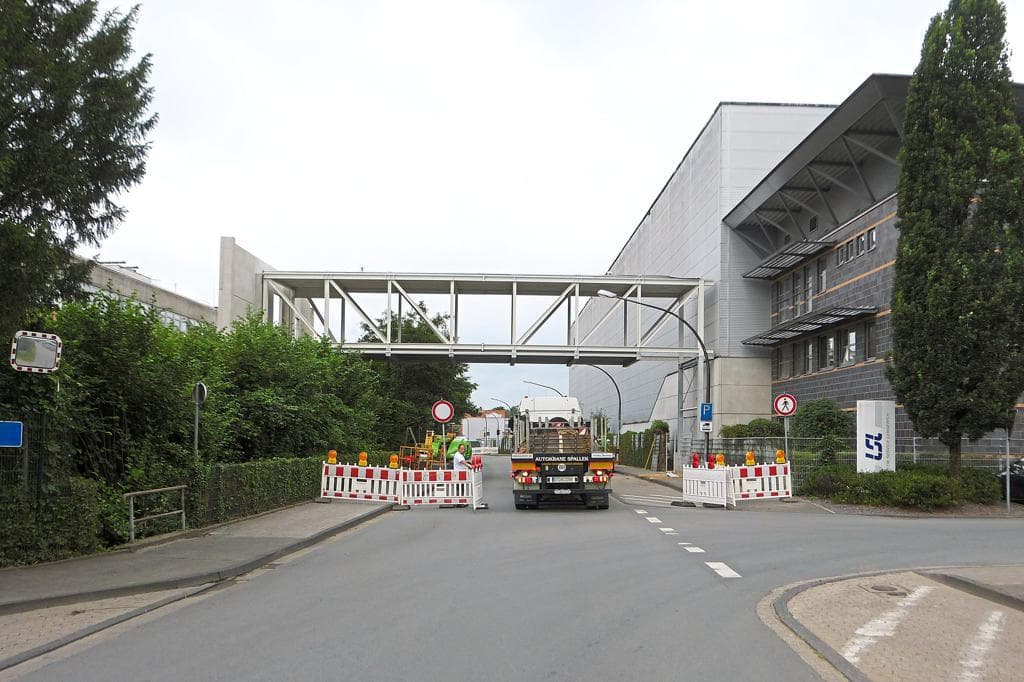 Bau der neuen B+K-Förderbrücke führt zu Straßensperrung
