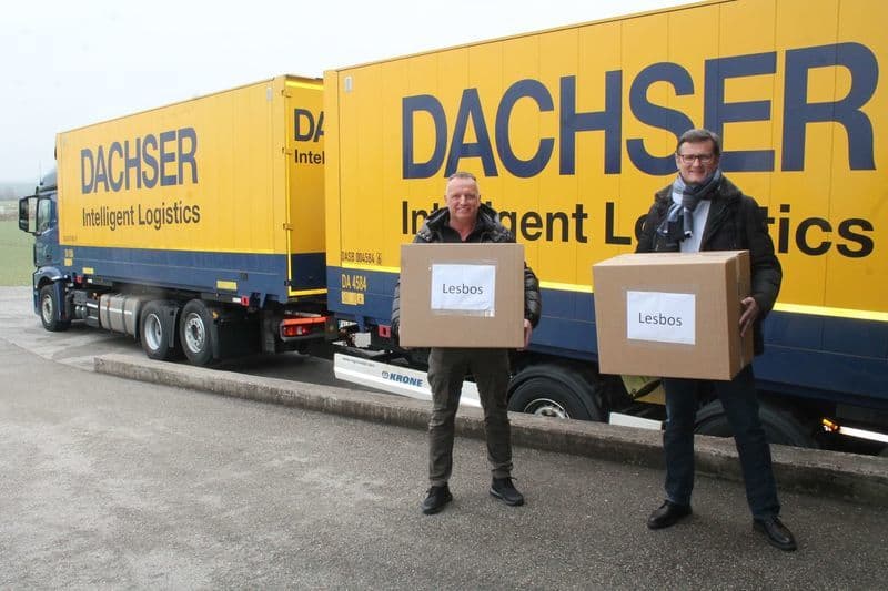 Gebol und Dachser verschickten Lkw-Hilfstransport in das Flüchtlingslager Kara Tepe auf Lesbos