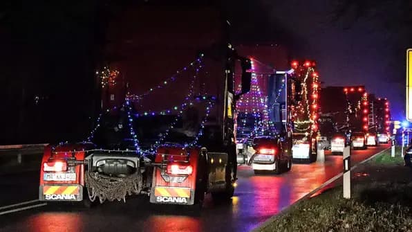 Weihnachts-Konvoi rund um Marburg