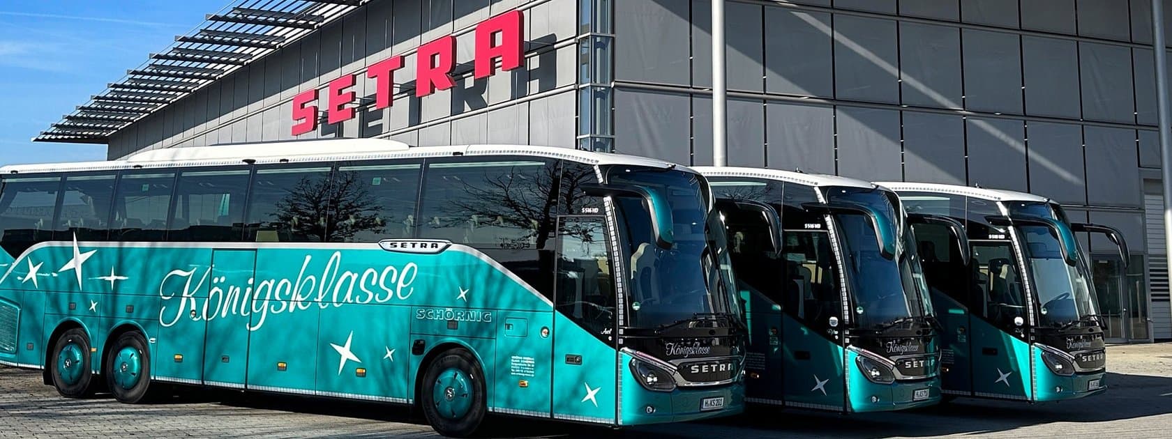 Zum Feiern schön: drei Busunternehmen begehen Jubiläum mit Setra ComfortClass