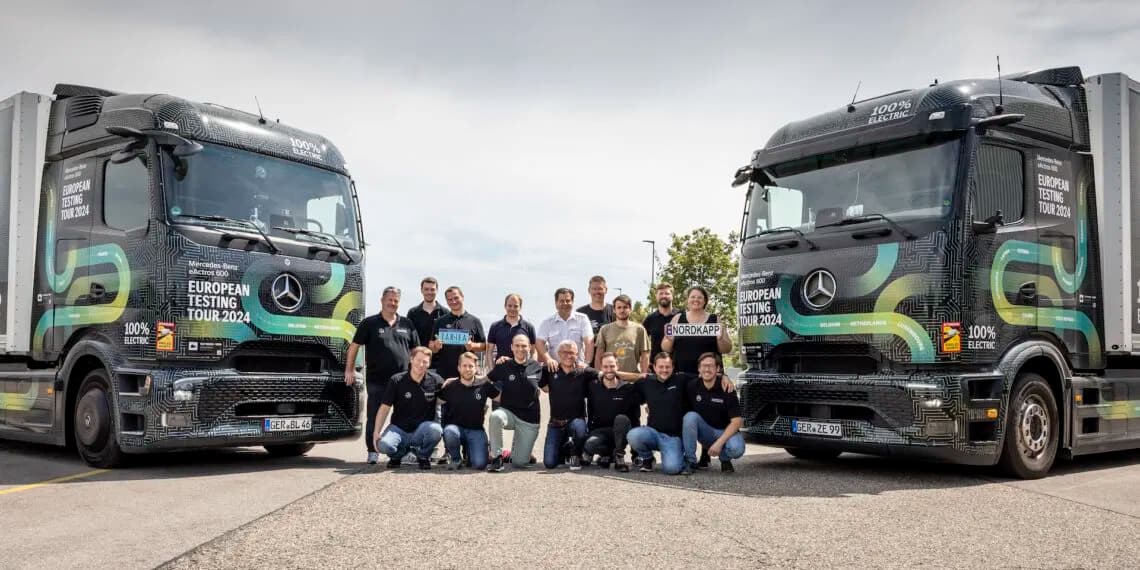E-Lkw Mercedes-Benz eActros 600 beenden 15.000-km-Tour durch Europa erfolgreich