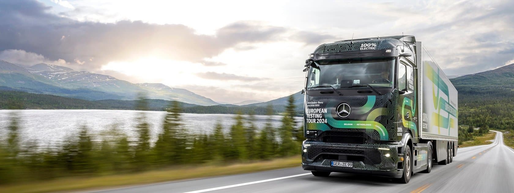 Elektrische Europatour: eActros 600 Test-Trucks erreichen nördlichstes Etappenziel