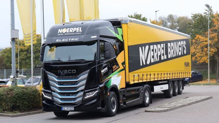 Noerpel-Gruppe: Erster E-Lkw im regulären Praxisbetrieb