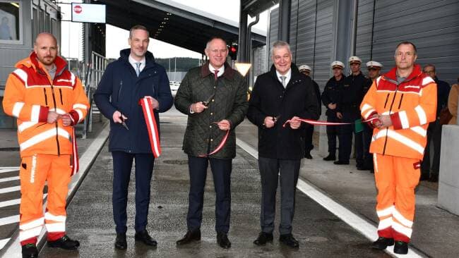 Lkw-Verkehrskontrollplatz auf der A1 in Wolfsbach eröffnet
