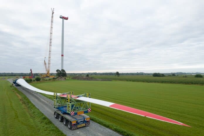 Schwertransporte zum Windpark Mandelsloh: Anlieferung der Großkomponenten hat begonnen